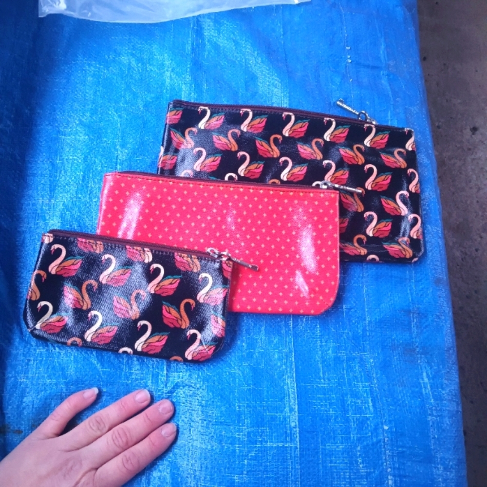 Set of 3 Key-Per Fossil cosmetics bags
